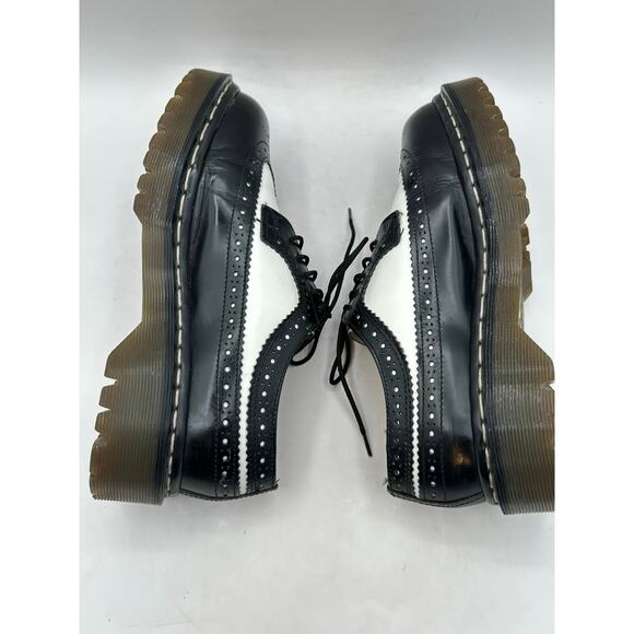 Dr. Martens Made in England Rare VTG Black White Brogue Oxford Wingtip & Chunky - Picture 5 of 12